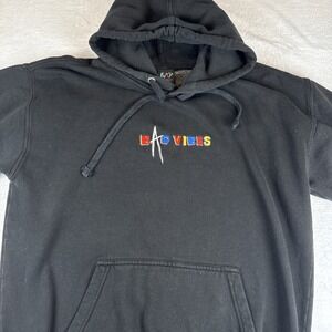 RARE!  XXXTENTACION Bad Vibes Forever Hoodie Black Embroidered Logo Men's Size S